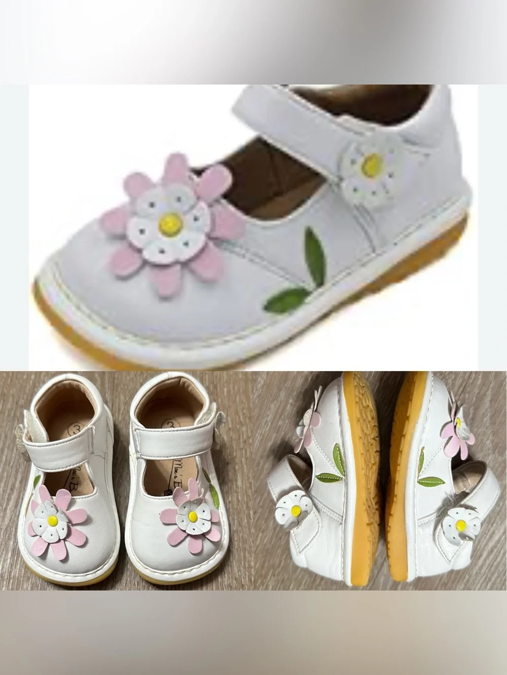 Girls Toddler Indant Size 3 Little Mae's Boutique Mary Jane Shoes pink  flower
